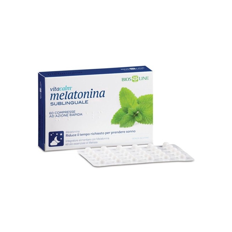 BIOS LINE VITACALM MELATONINA SUBLINGUALE 60 COMPRESSE 1 MG