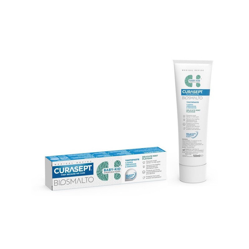 CURASEPT BIOSMALTO DENTIFRICIO BABY KID MENTA CARIE ABRASIONE & EROSIONE 50 ML