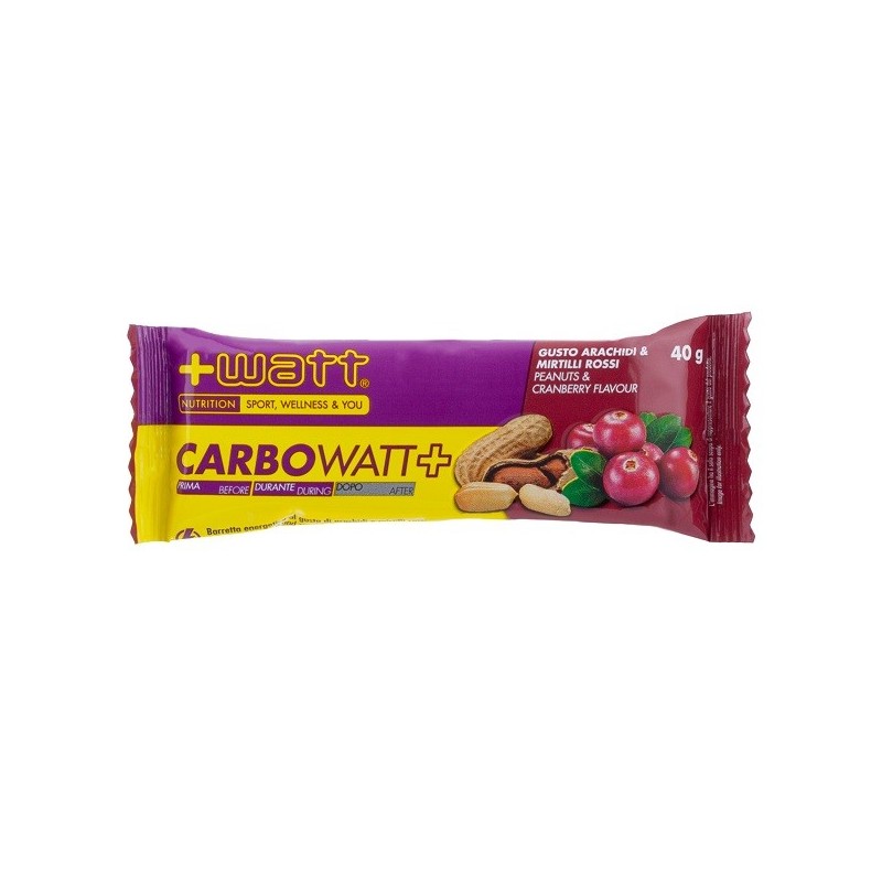 CARBOWATT+ BARRETTA ARACHIDI MIRTILLI ROSSI 40 G