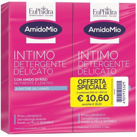 EUPHIDRA ABBINATA INTIMO DETERGENTE DELICATO 200 ML + 200 ML