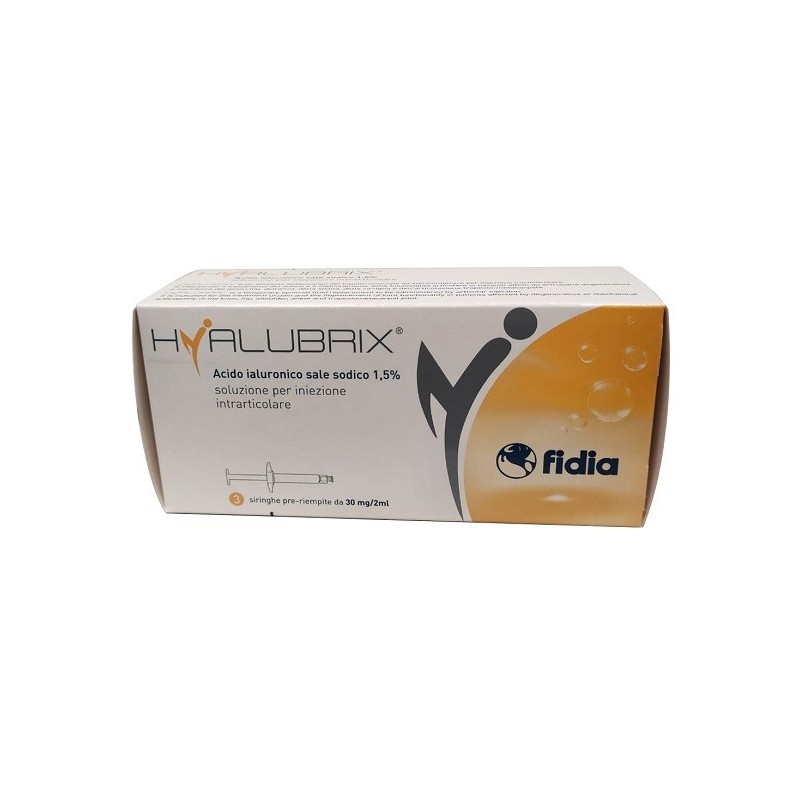 SIRINGA INTRA-ARTICOLARE HYALUBRIX ACIDO IALURONICO 1,5% 30 MG 2 ML 3 PEZZI NO ETO