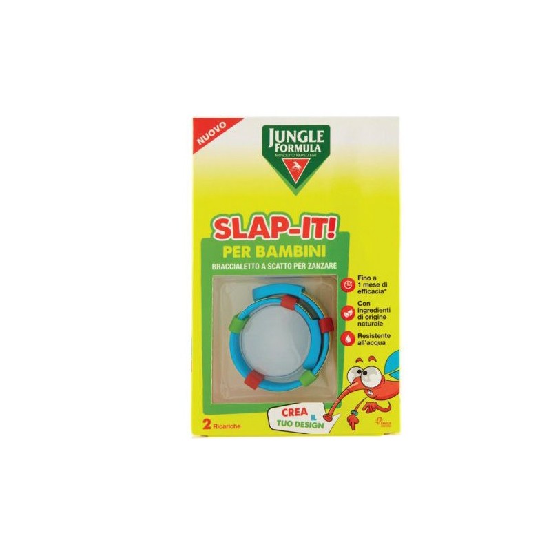 JUNGLE FORMULA SLAP-IT BRACCIALETTO ANTI-ZANZARE PER BAMBINI+ 2 RICARICHE