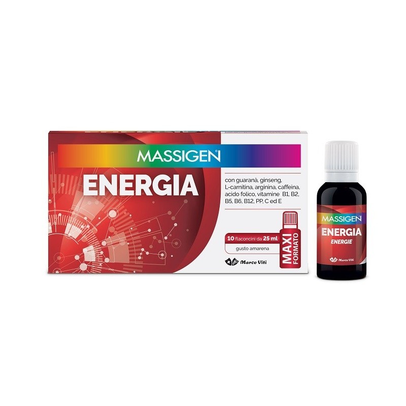 MASSIGEN ENERGIA 10 FLACONI DA 25 ML