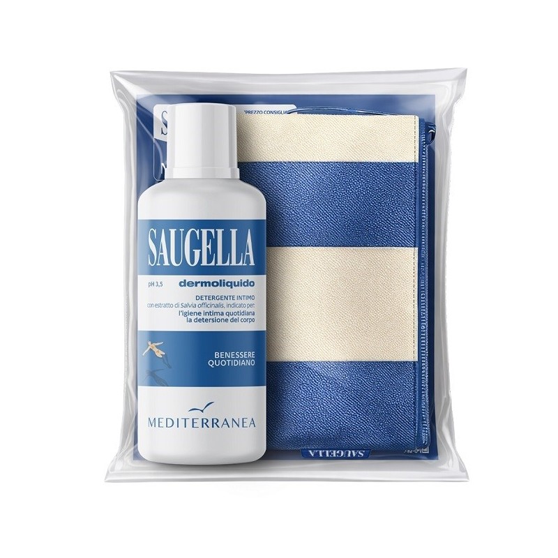 SAUGELLA MEDITERRANEA BUNDLE DERMOLIQUIDO 500 ML + GADGET POCHETTE