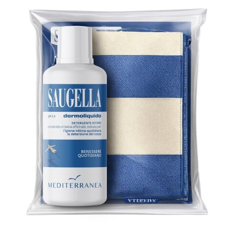 SAUGELLA MEDITERRANEA BUNDLE DERMOLIQUIDO 500 ML + GADGET POCHETTE