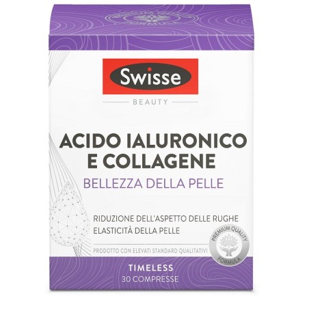 SWISSE ACIDO IALURONICO COLLAGENE BELLEZZA DELLA PELLE 30 COMPRESSE