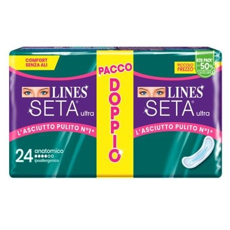 LINES SETA ULTRA ASSORBENTI ANATOMICO VP DWCT 24 PEZZI