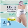 PANNOLONE PER INCONTINENZA LINES SPECIALIST DERMA PANTS PLUS XL 14 PEZZI