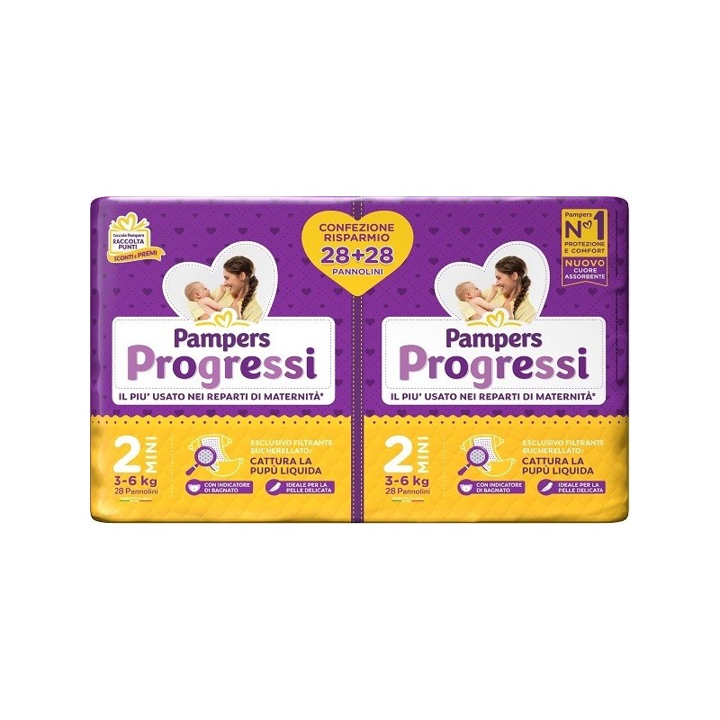 PAMPERS PROGRESSI MINI 56 PEZZI