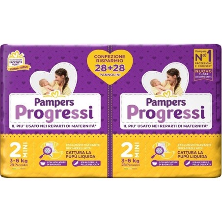 PAMPERS PROGRESSI MINI 56 PEZZI