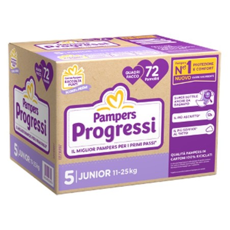 PAMPERS QUADRI PROGRESSI JUNIOR 72 PEZZI