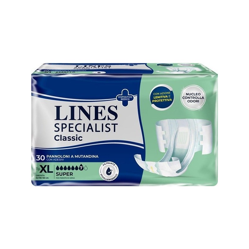 PANNOLONE A MUTANDA LINES SPECIALIST CLASSIC SUPER PM XL 30 PEZZI