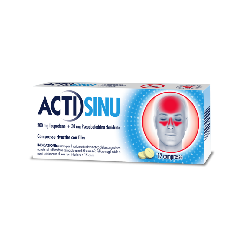 ACTISINU*12CPR 200MG+30MG