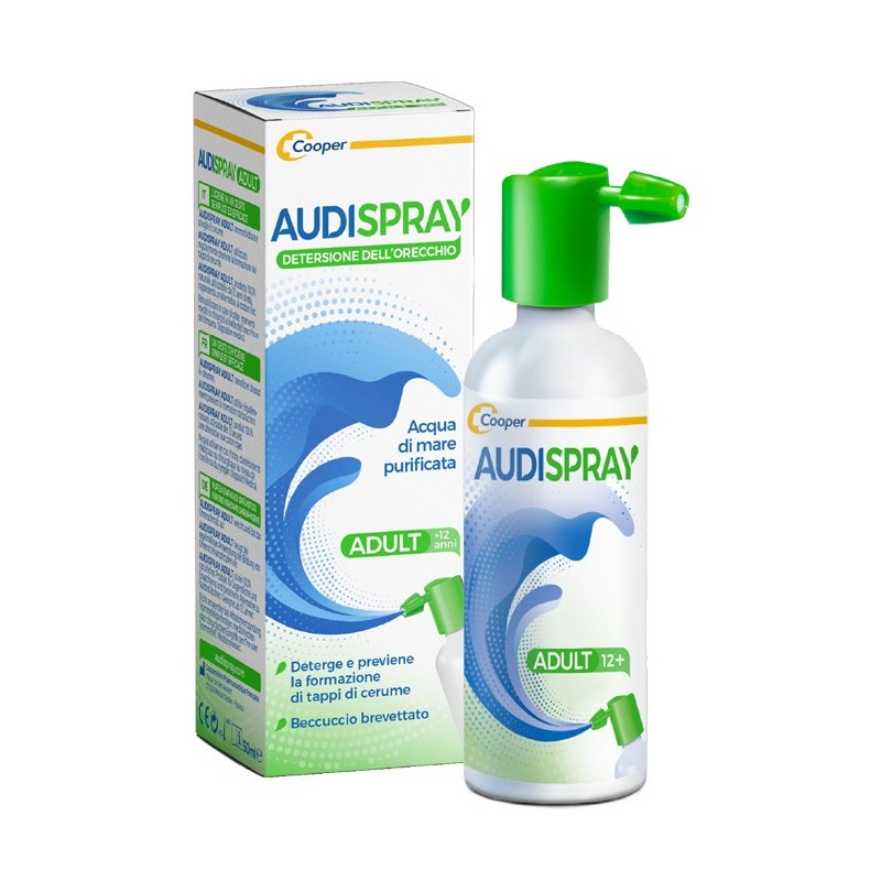 AUDISPRAY ADULT SOLUZIONE DI ACQUA DI MARE IPERTONICA SPRAY SENZA GAS DETERSIONE ORECCHIO 50 ML