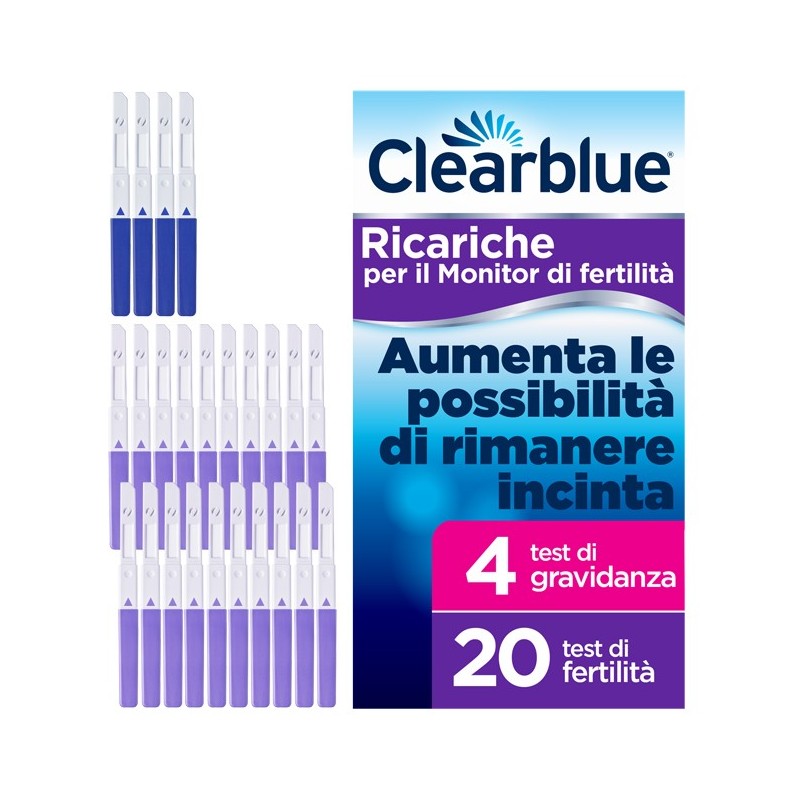 MONITOR DI FERTILITA' CLEARBLUE ADVANCED IN STICK 20 PEZZI + 4 TEST DI GRAVIDANZA