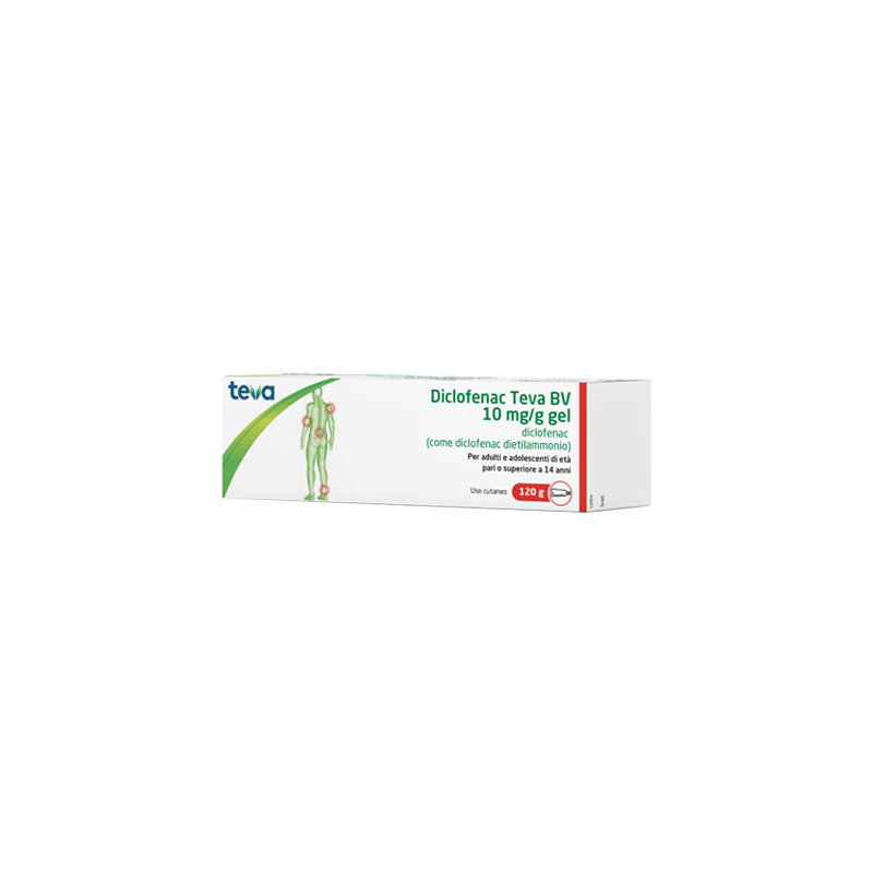 DICLOFENAC TEVA*GEL120G 10MG/G