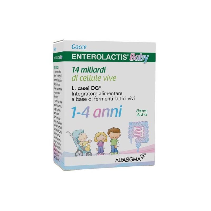 ENTEROLACTIS BABY GOCCE 8 ML 1-4 ANNI 14 MILIARDI DI CELLULE VIVE