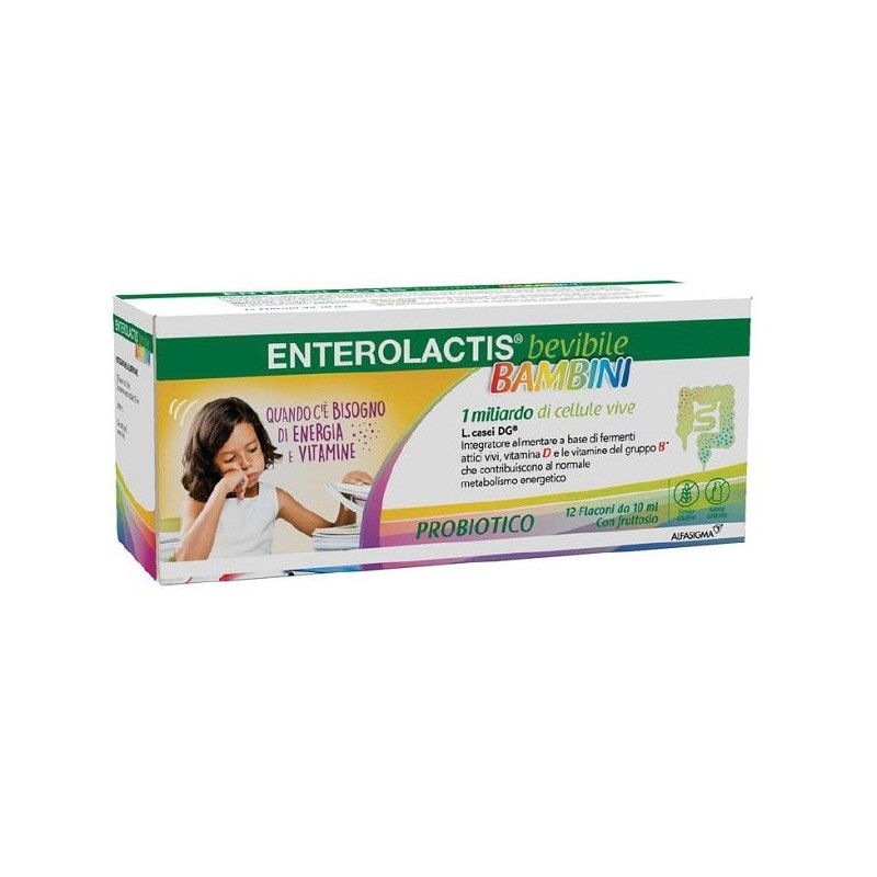 ENTEROLACTIS BAMBINO BEVIBILE 12 FLACONI DA 10 ML