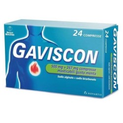 GAVISCON*24CPR MENTA 500+267MG