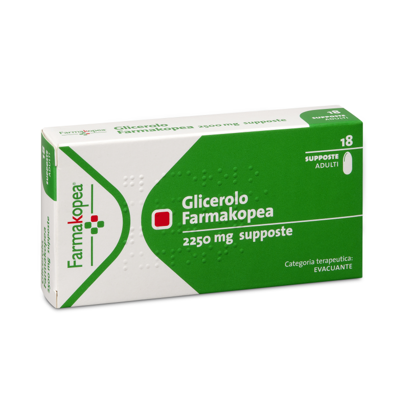 GLICEROLO FARMAK*18SUPP 2250MG