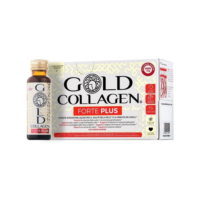 GOLD COLLAGEN FORTE PLUS 10 FLACONCINI DA 50 ML 8G COLLAGENE