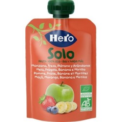 HERO SOLO FRUTTA FRULLATA 100% BIO MELA BANANA FRAGOLA 100 G