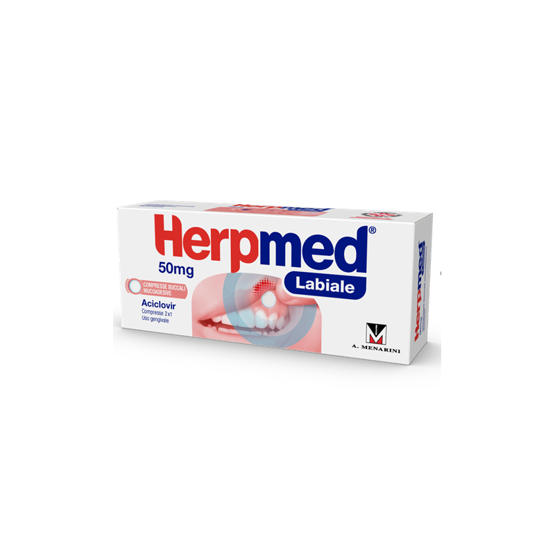HERPMED LABIALE*2CPR BUCC 50MG