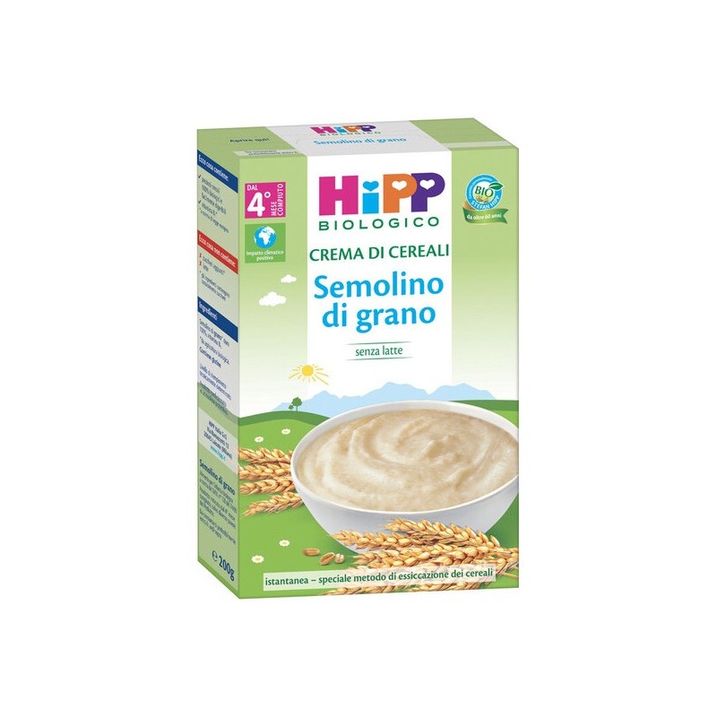 HIPP BIO CREMA CEREALI SEMOLINO DI GRANO 200 G