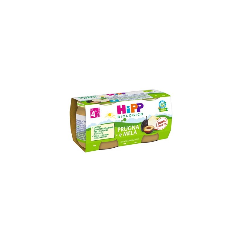 HIPP BIO OMOGENEIZZATO PRUGNA E MELA 2 X 80 G