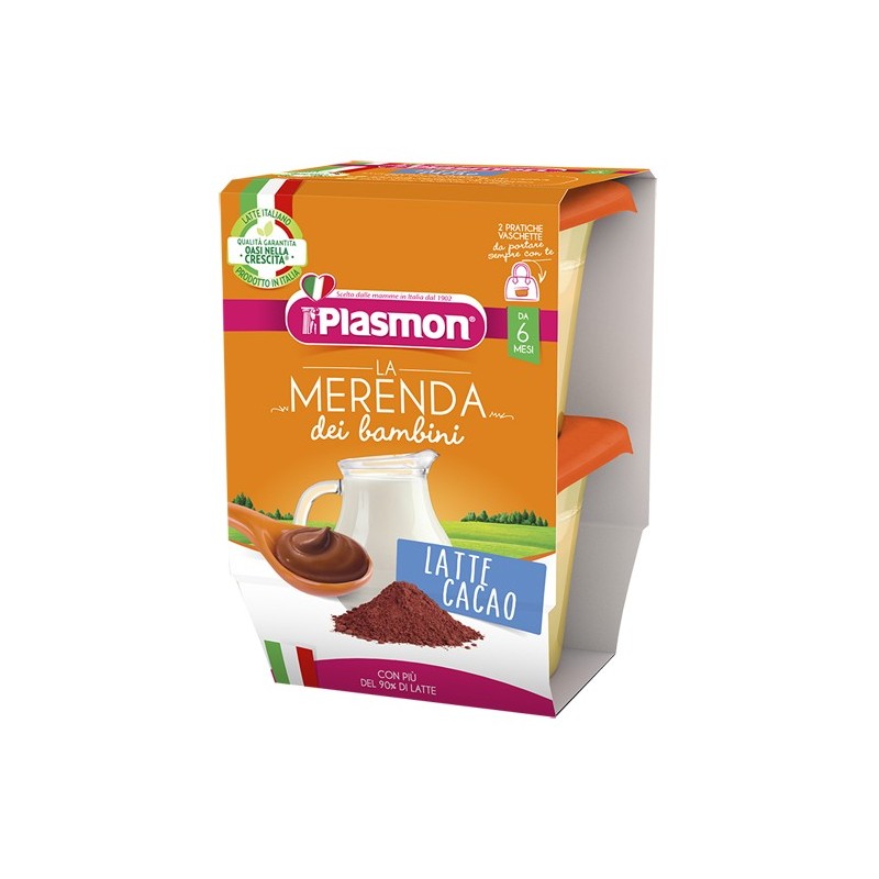 PLASMON LA MERENDA DEI BAMBINI MERENDE LATTE CACAO ASETTICO 2 X 120 G