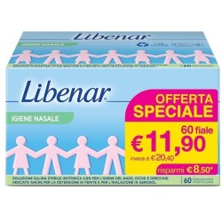 SOLUZIONE SALINA ISOTONICA 0,9% LIBENAR PER IGIENE NASALE 60 FLACONCINI MONOUSO X 5 ML