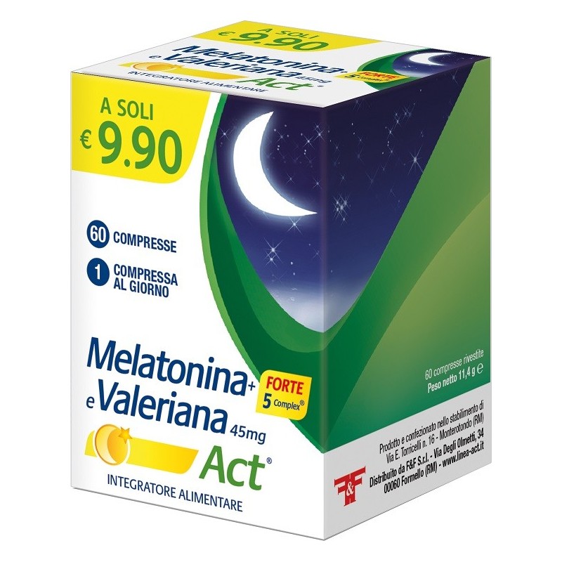 MELATONINA+FORTE 5 COMPLEX E VALERIANA ACT 60 COMPRESSE