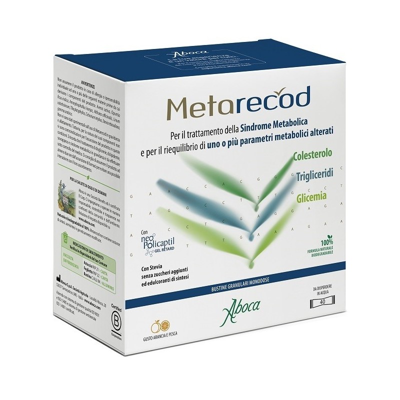 METARECOD 40 BUSTINE GRANULARI X 2,5G GUSTO ARANCIA E PESCA