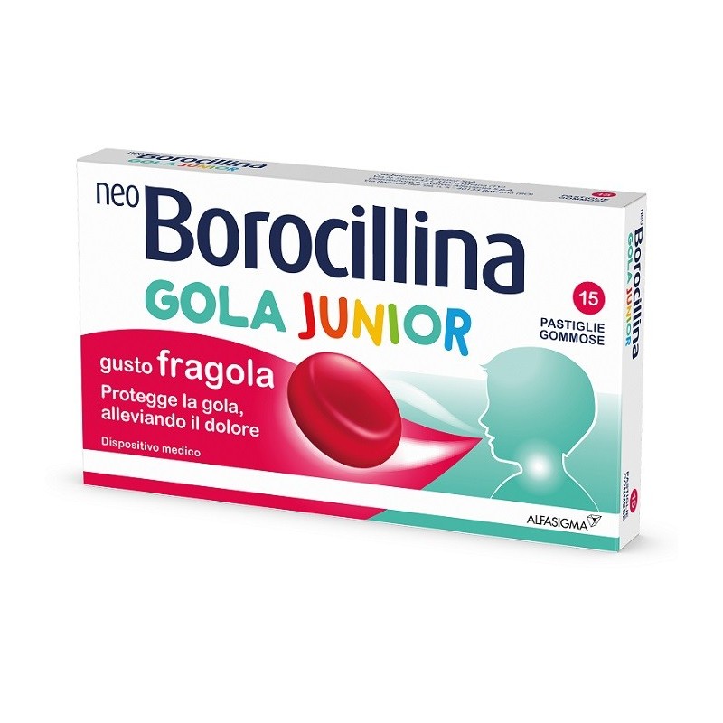 NEOBOROCILLINA GOLA JUNIOR 15 PASTIGLIE GUSTO FRAGOLA