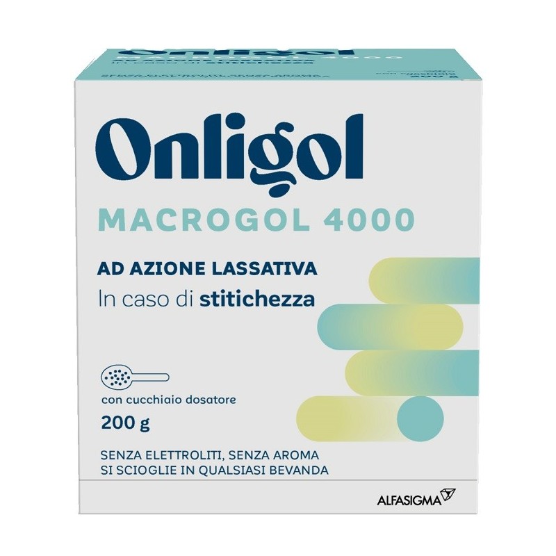 ONLIGOL MACROGOL 4000 200 G CON CUCCHIAINO DOSATORE SENZA ZUCCHERO