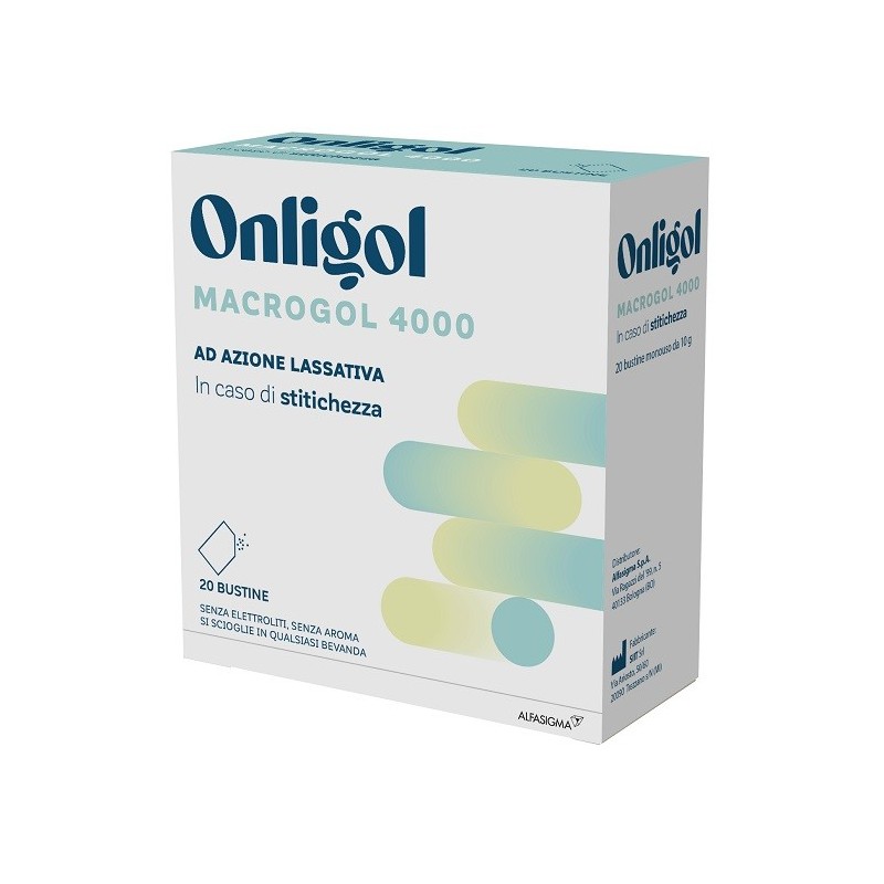 ONLIGOL MACROGOL 4000 20 BUSTINE 10 G SENZA ZUCCHERO