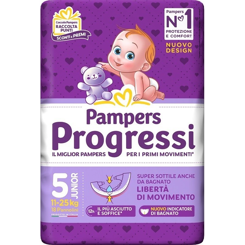 PAMPERS PROGRESSI JUNIOR 18 PEZZI