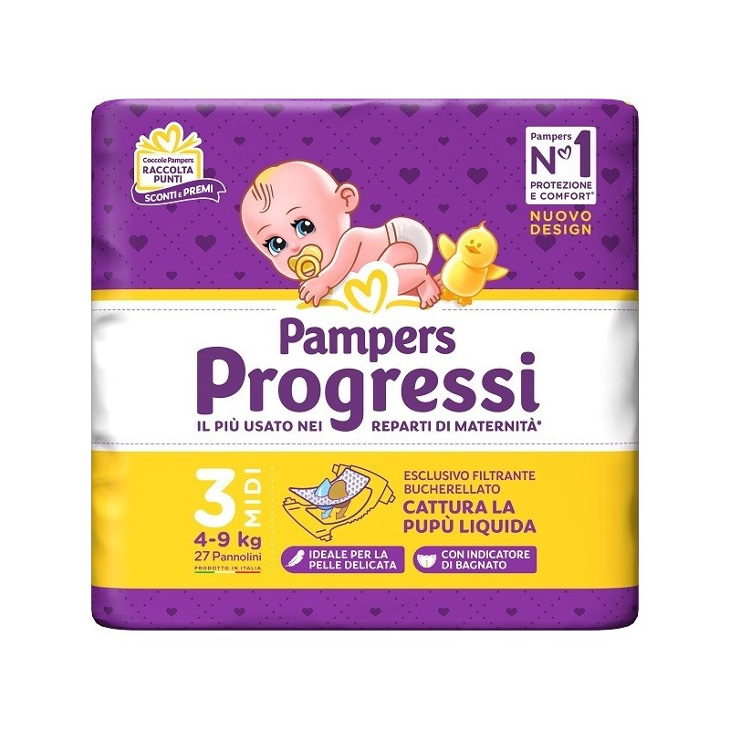 PAMPERS PROGRESSI MIDI 27 PEZZI