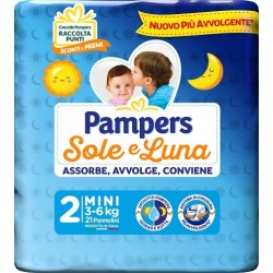 PAMPERS SOLE LUNA MIDINI 21 PEZZI