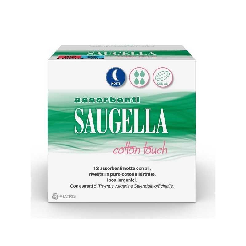 SAUGELLA COTTON TOUCH ASSORBENTI NOTTE 12 PEZZI TAGLIO PREZZO