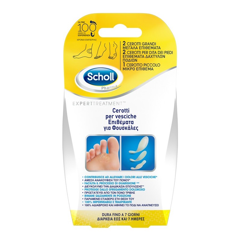 CEROTTO SCHOLL VESCICHE MISURE MISTE 2 GRANDI + 2 DITA PIEDI + 2 PICCOLO 6 PEZZI