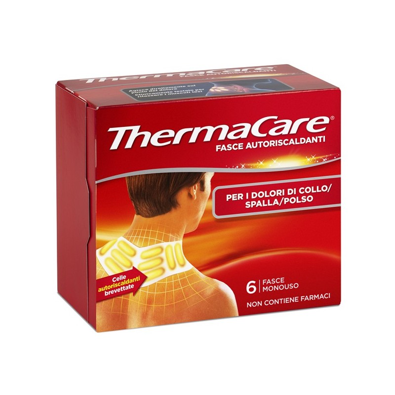 FASCE AUTORISCALDANTI A CALORE TERAPEUTICO THERMACARE COLLO/SPALLA/POLSO 6 PEZZI