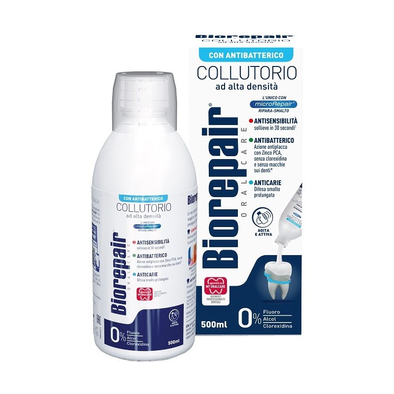 BIOREPAIR ORAL CARE COLLUTORIO ALTA INTENSITA' 3IN1 ANTISENSIBILITA', ANTIBATTERICO, ANTICARIE 500 ML