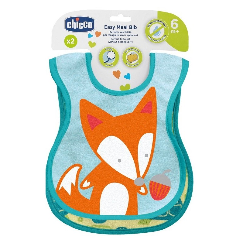 CHICCO BAVAGLINE 6M+ NEUTRE 2 PEZZI