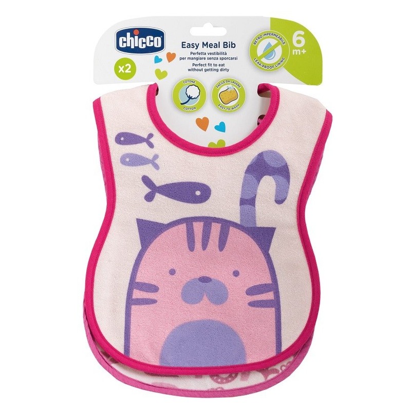 CHICCO BAVAGLINE 6M+ ROSA 2 PEZZI