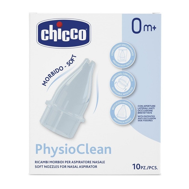RICAMBI MORBIDI PER ASPIRATORE NASALE CHICCO PHYSIOCLEAN