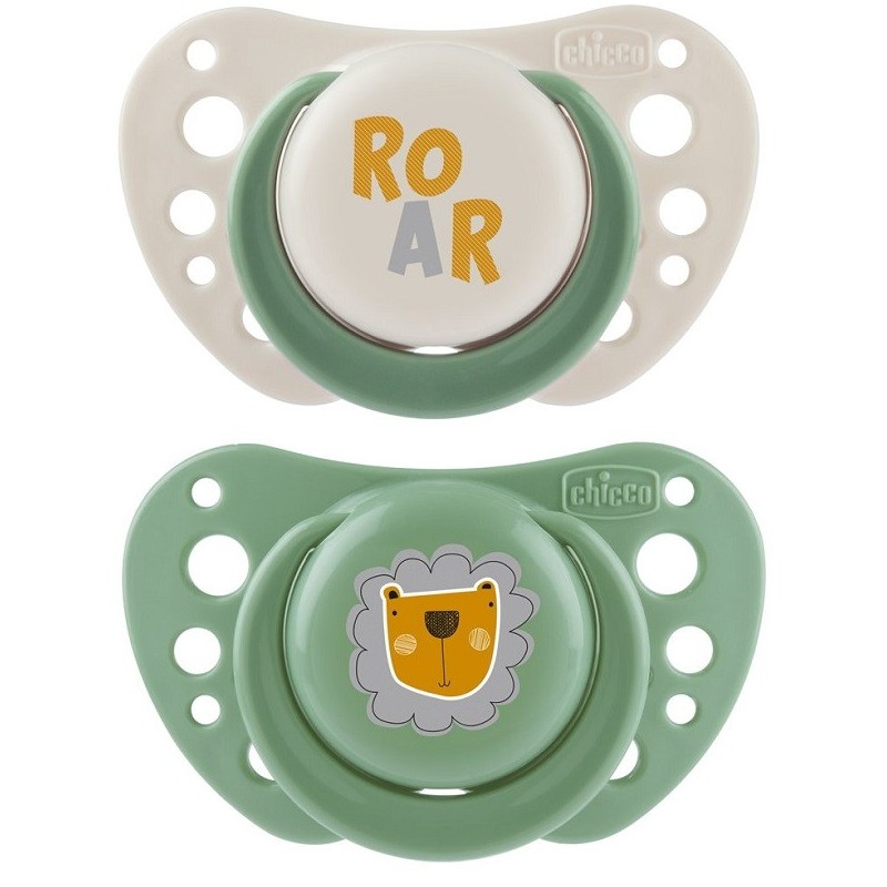 CHICCO SUCCHIETTI AIR VERDE SILICONE 2-6 MESI 2 PEZZI