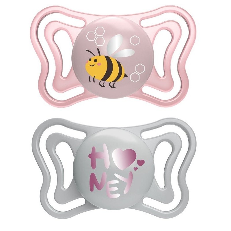 CHICCO SUCCHIETTO LIGHT ROSA SILICONE 2-6M 2 PEZZI