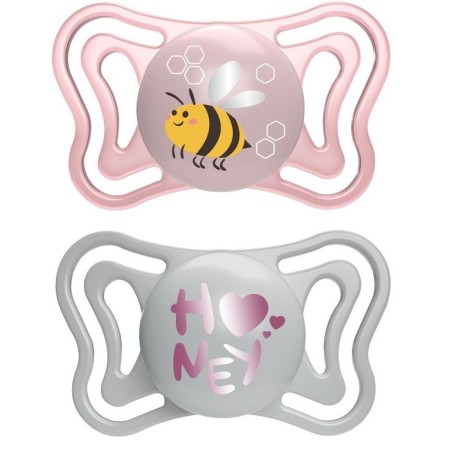 CHICCO SUCCHIETTO LIGHT ROSA SILICONE 2-6M 2 PEZZI