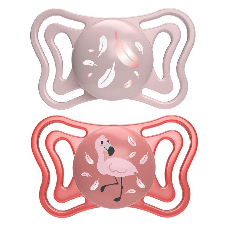 CHICCO SUCCHIETTO LIGHT ROSA SILICONE 6-16M 2 PEZZI